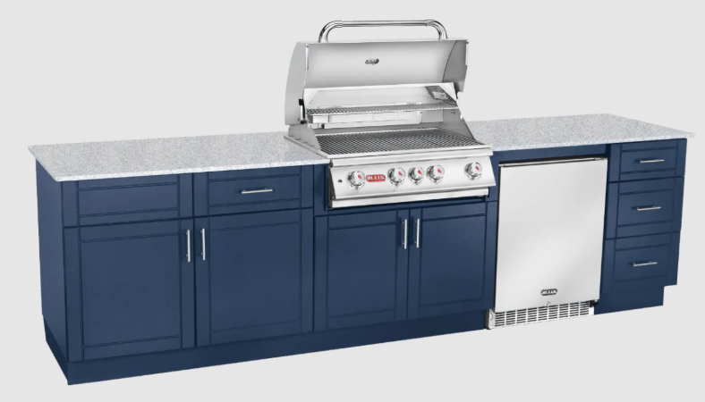 DuraBull 10' Charleston Natural Gas Kitchen Kit - Charcoal Base, Black Granite